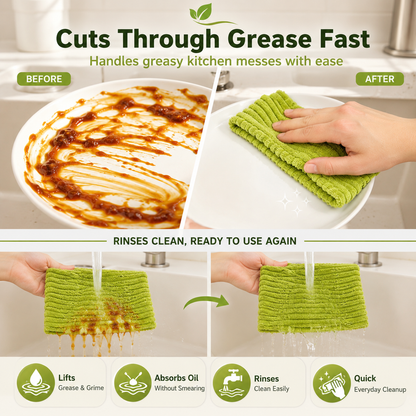 🧽 Reusable Kitchen Cleaning Towels – Tear, Wipe, Wash & Reuse ♻️
