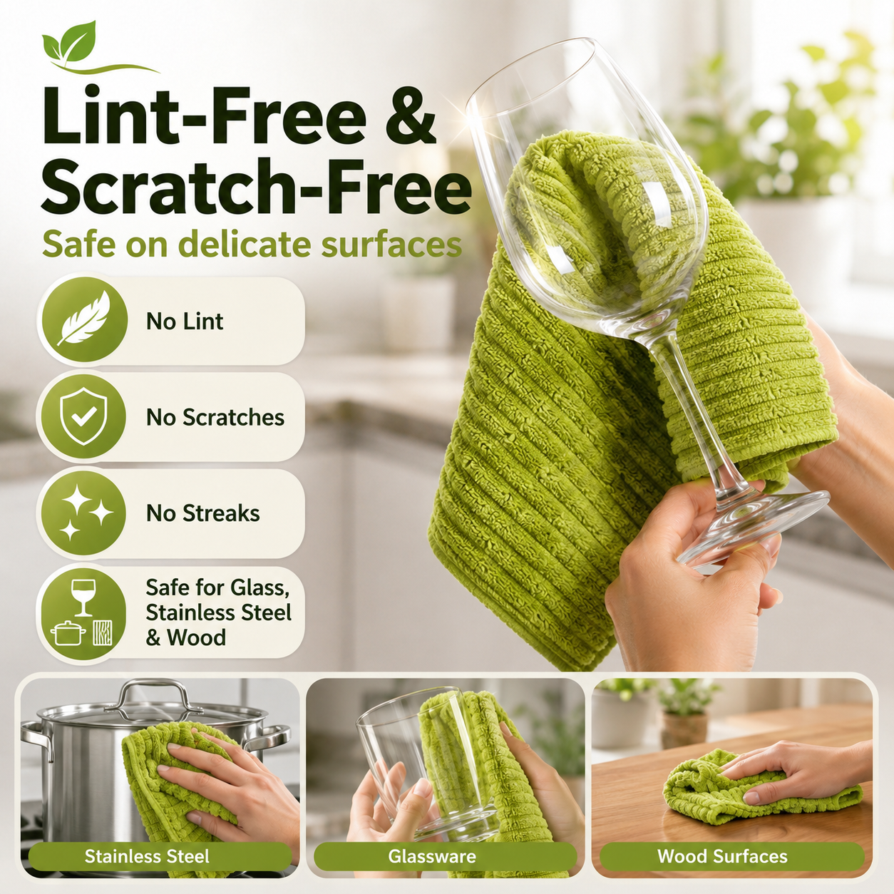 🧽 Reusable Kitchen Cleaning Towels – Tear, Wipe, Wash & Reuse ♻️