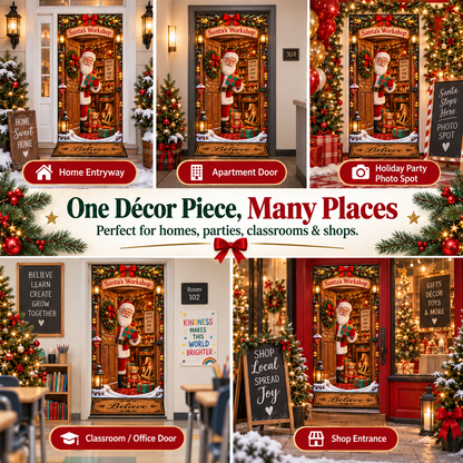 🎅Christmas Magic Door Portal™ – Life-Size Holiday Door Cover✈️