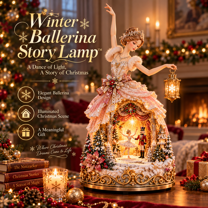 🔥LAST DAY 49% OFF 🩰 Winter Ballerina Story Lamp™ – Lighted Nutcracker Christmas Tabletop Decor ✨