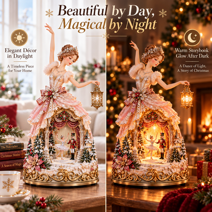 🔥LAST DAY 49% OFF 🩰 Winter Ballerina Story Lamp™ – Lighted Nutcracker Christmas Tabletop Decor ✨