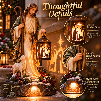 ✨ Last Day 49% OFF✨✝️ Jesus Guiding Light Collection™ – Lighted Christian Christmas Lantern Decor