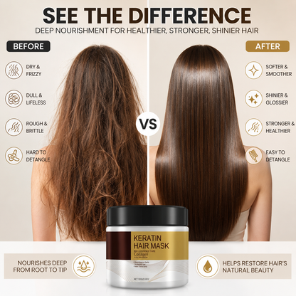 🔥50% OFF Today! Collagen Keratin Hair Mask – Deep Conditioning Care for Softer, Smoother & Glossier-Looking Hair ✨