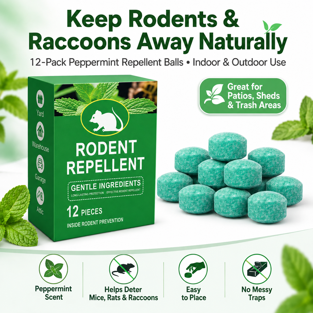 🔥50% OFF Today!🔥Popular & Trusted Peppermint Oil Repellent!Fast-acting🛒