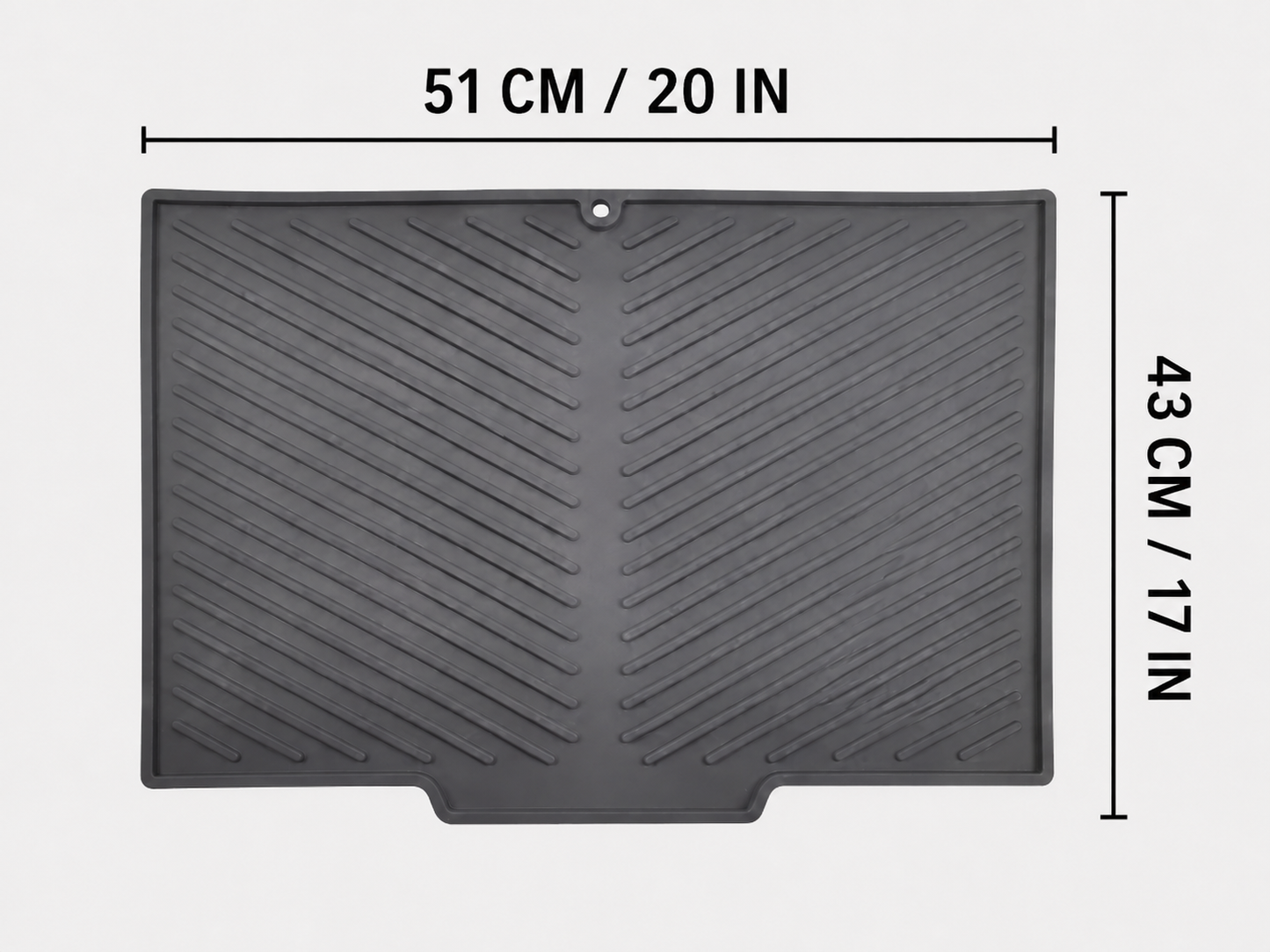 Self-Draining Silicone Dish Drying Mat
