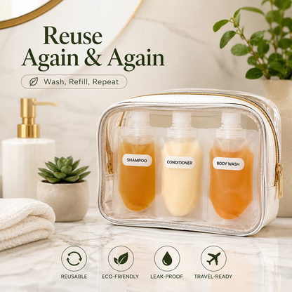 ✈️ Travel Sale-Leak Proof Toiletry Sample Bags