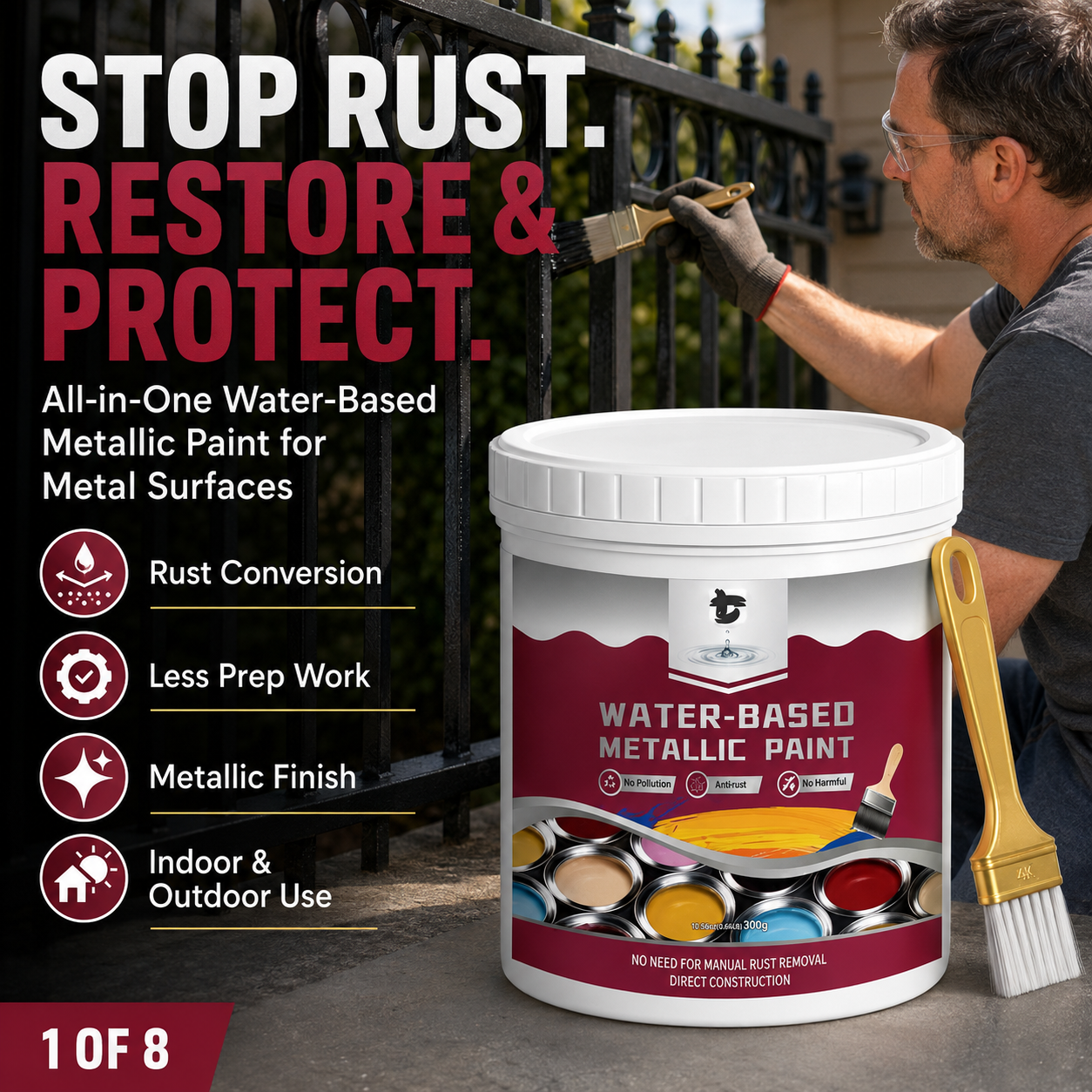 Rust Converter Metallic Paint
