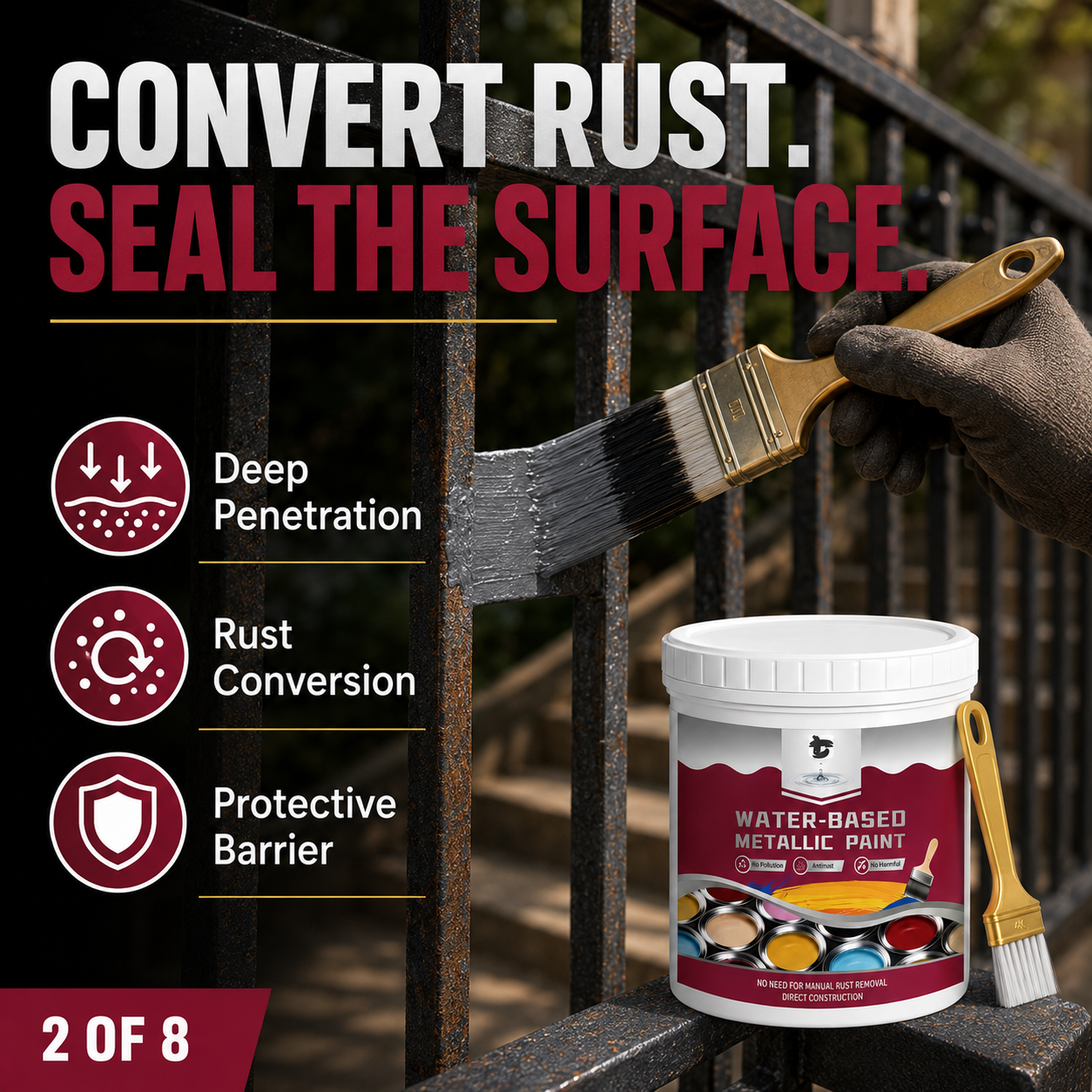 Rust Converter Metallic Paint