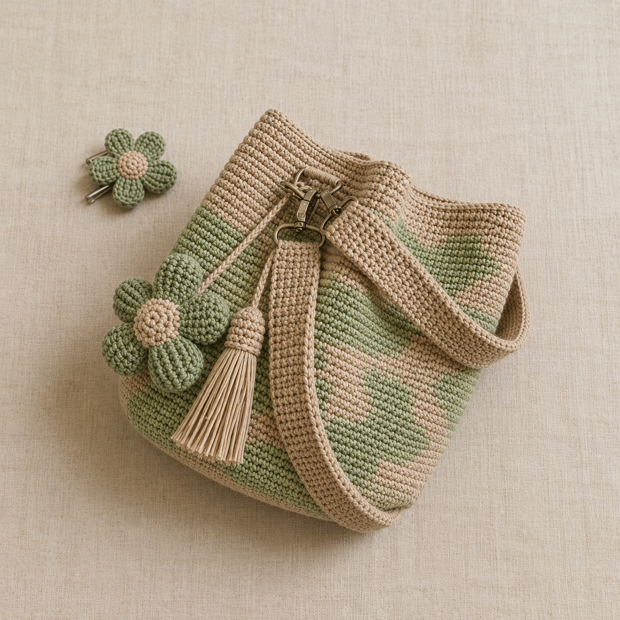 🌼Handmade Crochet Flower Tote 🌼✨