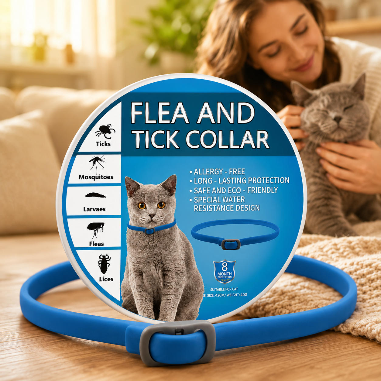 Natural Essential Oil Pet Pest Repellent Collar