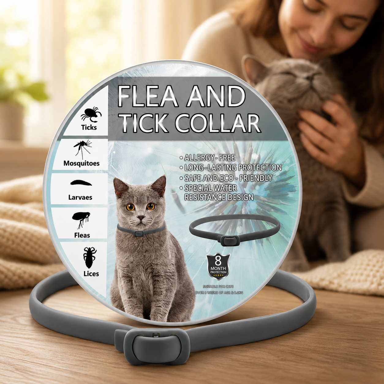 Natural Essential Oil Pet Pest Repellent Collar