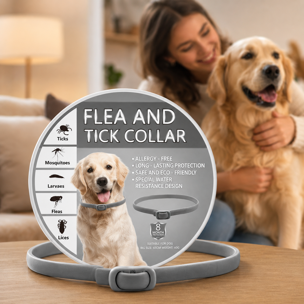 Natural Essential Oil Pet Pest Repellent Collar