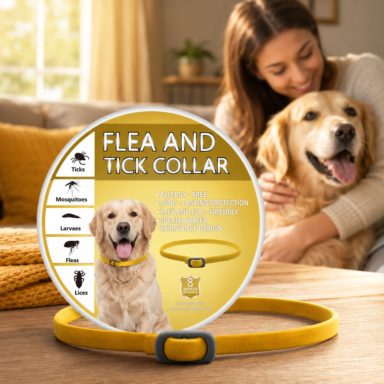 Natural Essential Oil Pet Pest Repellent Collar