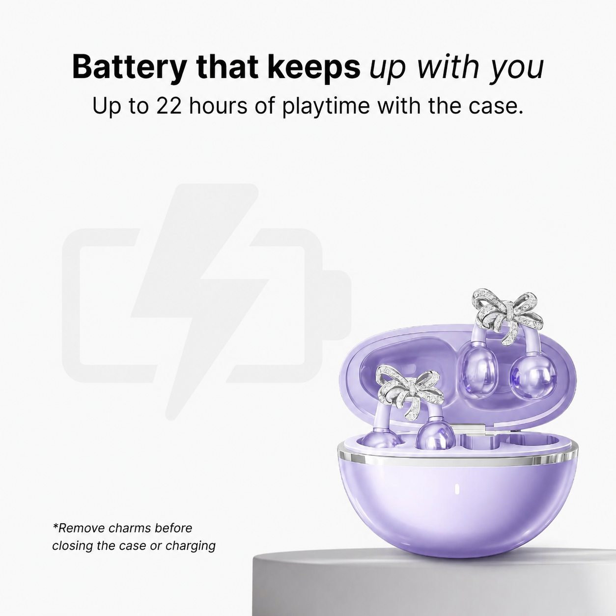 Crystal Bow Clip-On Open-Ear Earbuds – Wireless Sound Meets Jewelry-Inspired Style