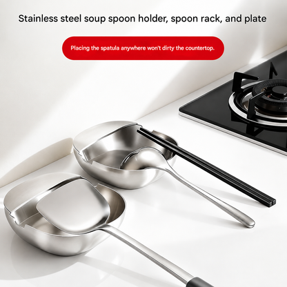 🔥Hot Sale 50% OFF🔥 Stainless Steel Spoon Rest – 304 Food-Grade, Rust-Resistant, for Kitchen Counter, Dishwasher Safe 🥄