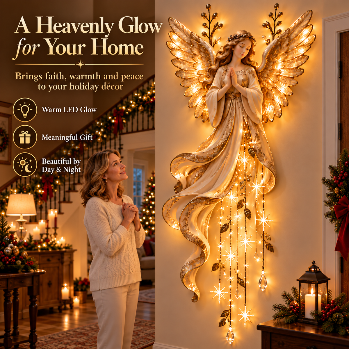 🎁 49% OFF Guardian Angel Christmas Decor – Faith, Love & Blessings in One 👼