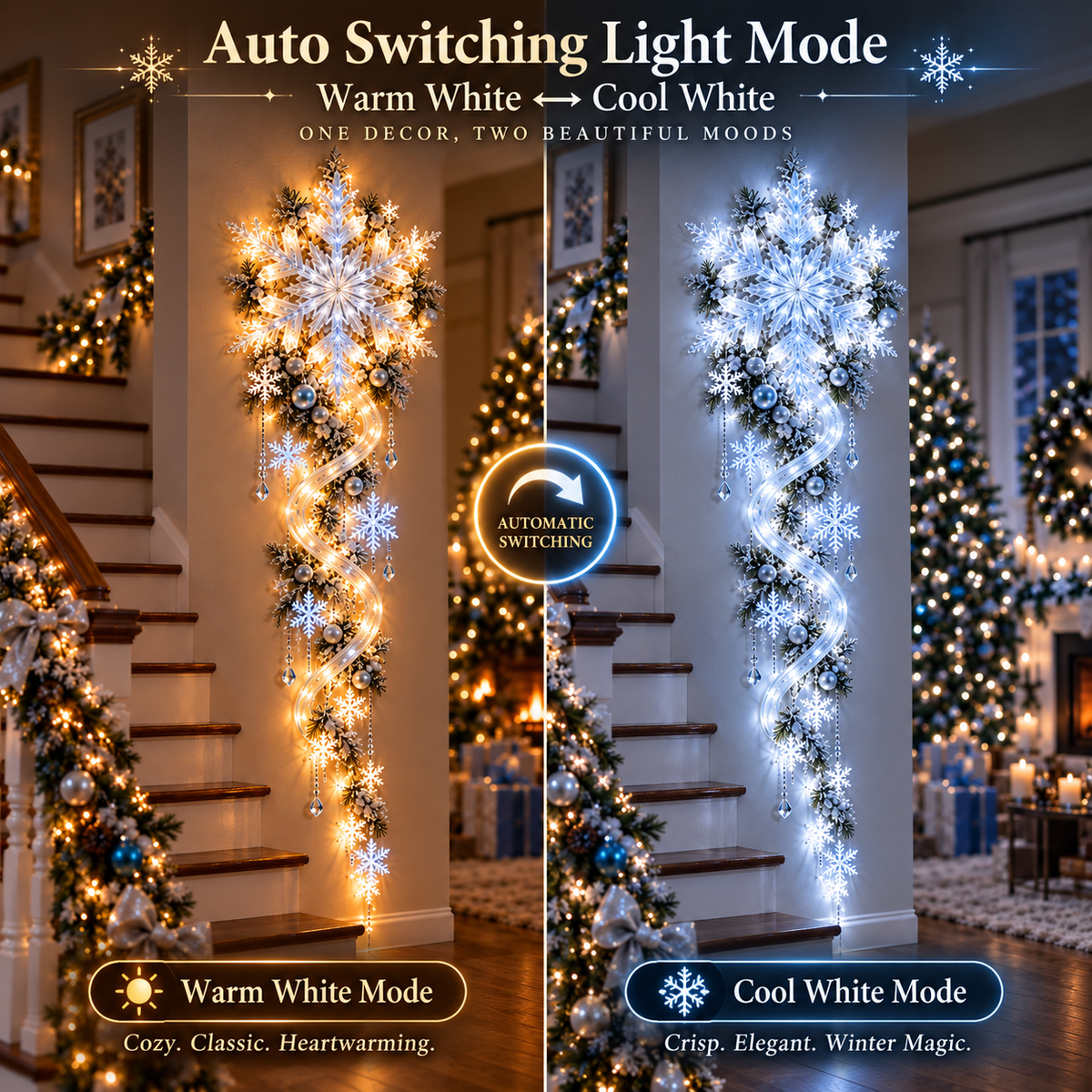 ❄️ 49% OFF | Giant Snowflake Blizzard Trail™ – Turn Your Home Into a Winter Wonderland