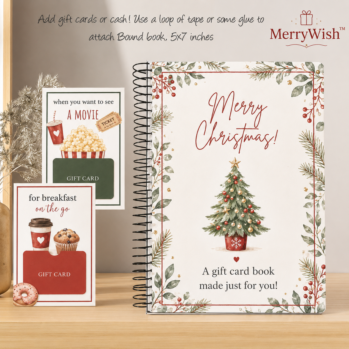 How to add gift cards or cash to MerryWish Gift Card Book