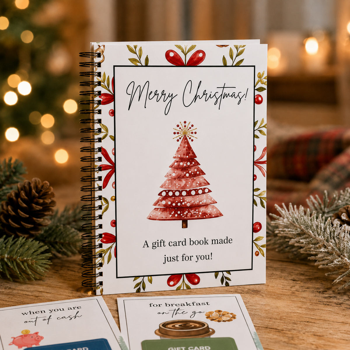 MerryWish Christmas Tree Gift Card Book