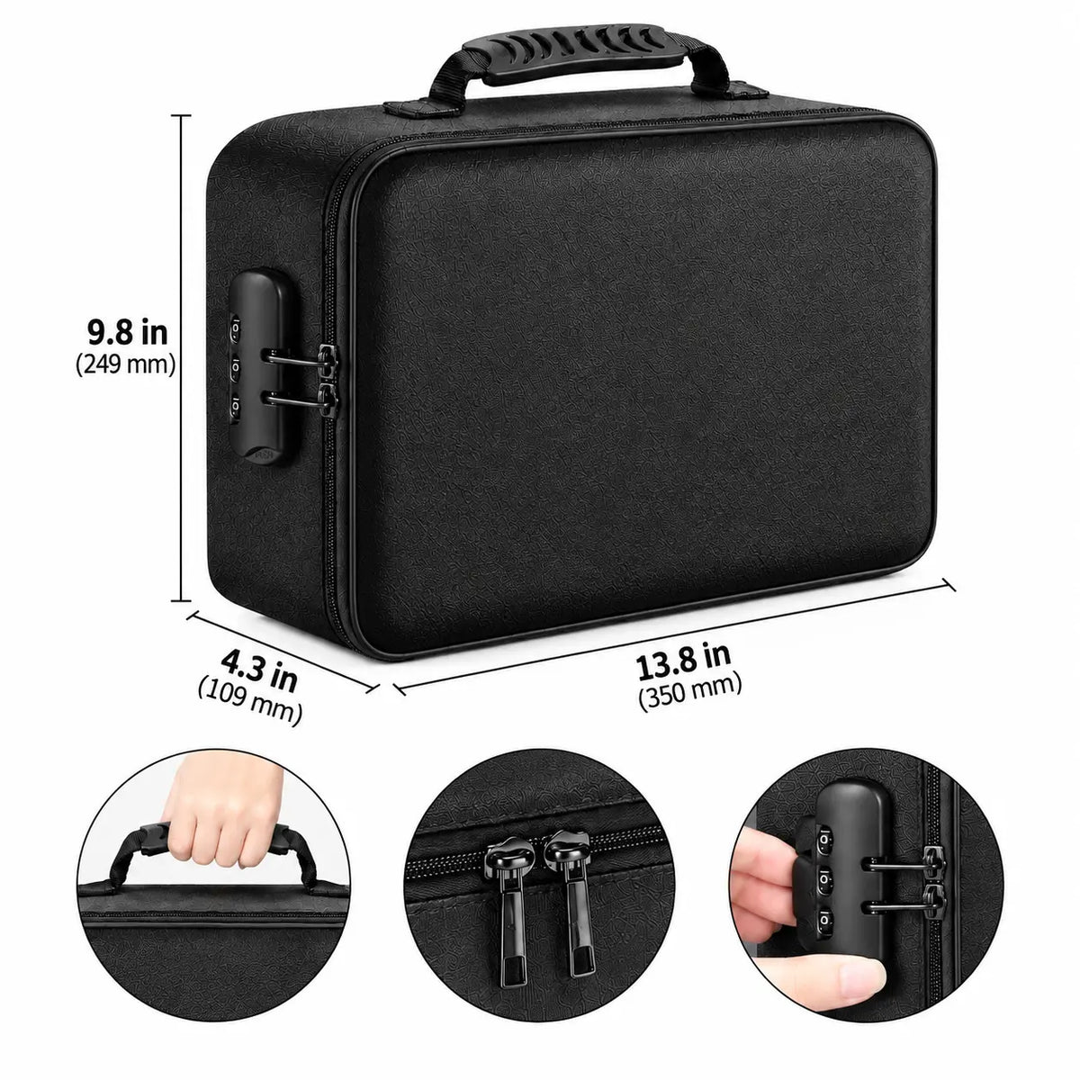 🎀5200°F Fireproof Document Bag with Lock – Silicone-Coated 3-Layer Water-Resistant File Organizer