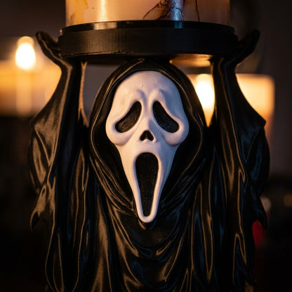 Ghostface Candle Holder – Spooky Horror Decor for 3-Wick & Jar Candles