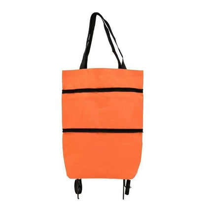 🛢️ 2-in-1 Foldable Shopping Cart