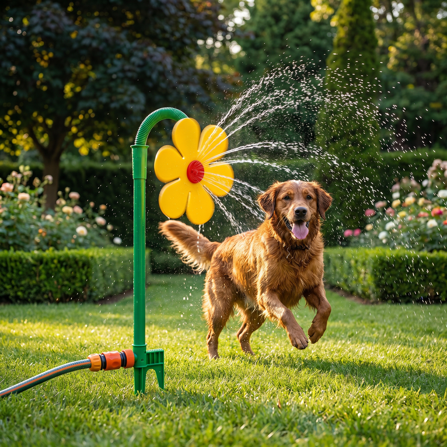 🔥Limited time offer💖 Spinning Sunflower Sprinkler for Dogs