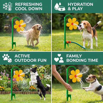 🔥Limited time offer💖 Spinning Sunflower Sprinkler for Dogs