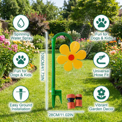 🔥Limited time offer💖 Spinning Sunflower Sprinkler for Dogs