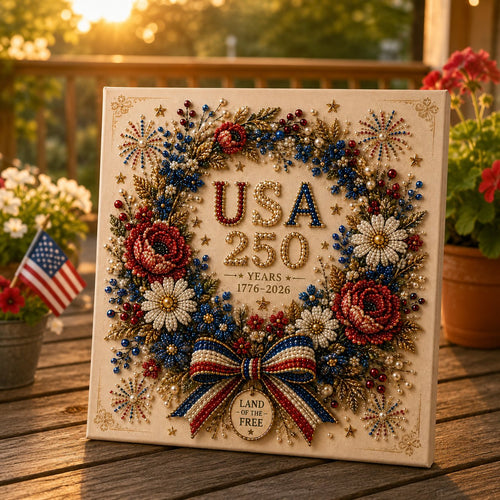 🎁Last Day 49% OFF-USA 250th Anniversary DIY Pearl Painting Kit ✨❤️‍🔥