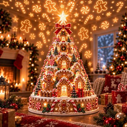 🎄Christmas Village Projection Centerpiece – 4 Themed Villages