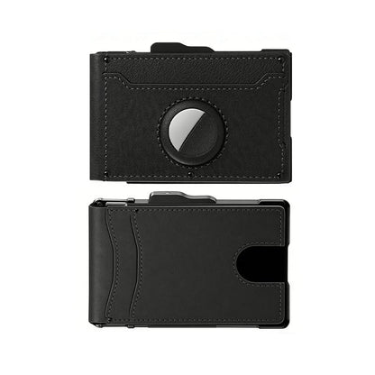 🔥Wallet for Men - with Pop Up Aluminum Case Money Clip Slim Leather Slots Credit Card Holder RFID Blocking Bifold Minimalist Wallet