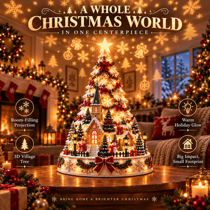 🎄Christmas Village Projection Centerpiece – 4 Themed Villages
