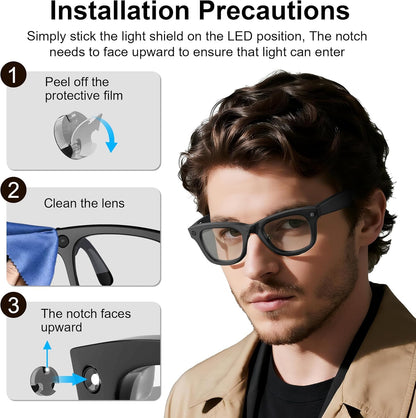 🔥LAST DAY 50% OFF-Smart Glasses LED Light Blocking Stickers