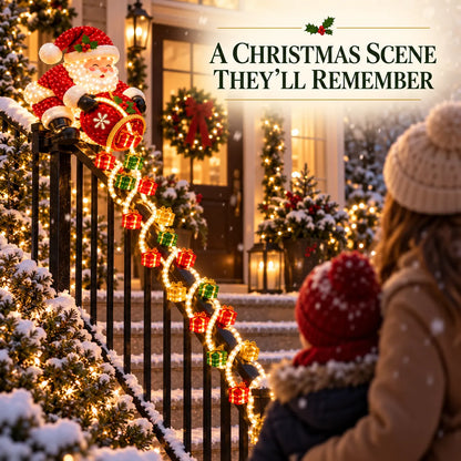 🎅 Santa Magic Gift Cascade Railing Light