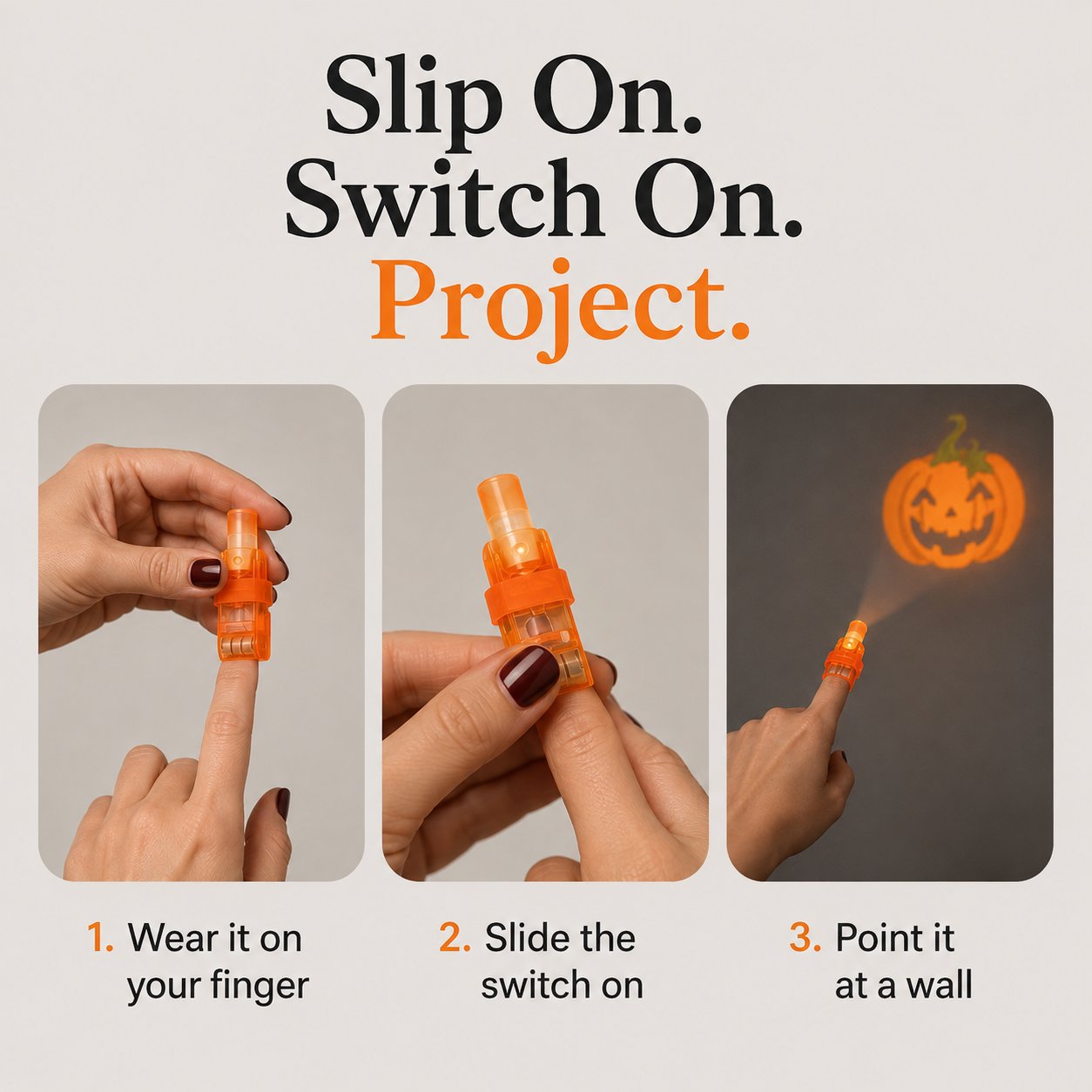 🎃 Halloween Finger Projector Lights – Mini Pattern Projector(36 pcs)