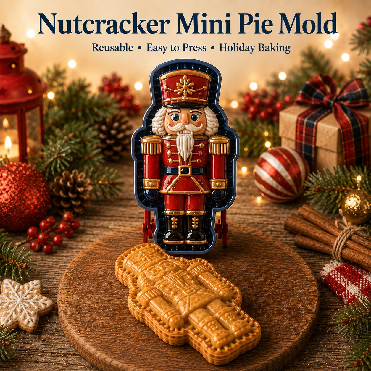 🔥😍 Last Day 49% OFF – 🎄 9-Design Christmas Mini Pie Mold Collection | Reusable Embossed Molds for Shaping Detailed Santa, Snowman, Reindeer, Tree & Holiday Pies 🥧✨