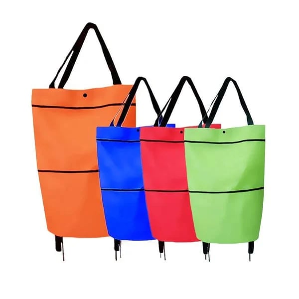 🛢️ 2-in-1 Foldable Shopping Cart