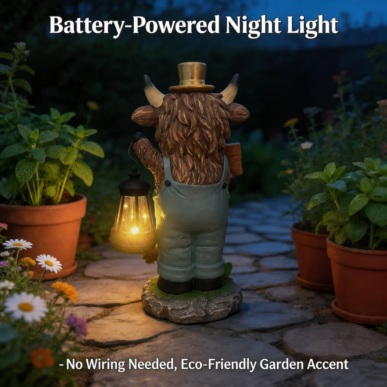 🔥Last Day 49% OFF🔥Scottish Highland Bull Garden Welcome Light