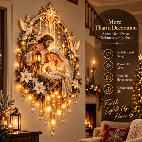 ✨✝️Light From Heaven™ Nativity Starfall Wall Light