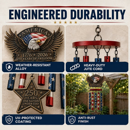 🔥Last Day 49% OFF🔥 - 250 Years of Freedom Patriotic Wind Chime
