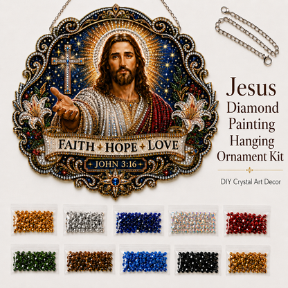✝️✨Jesus Diamond Art Hanging Ornament Kit