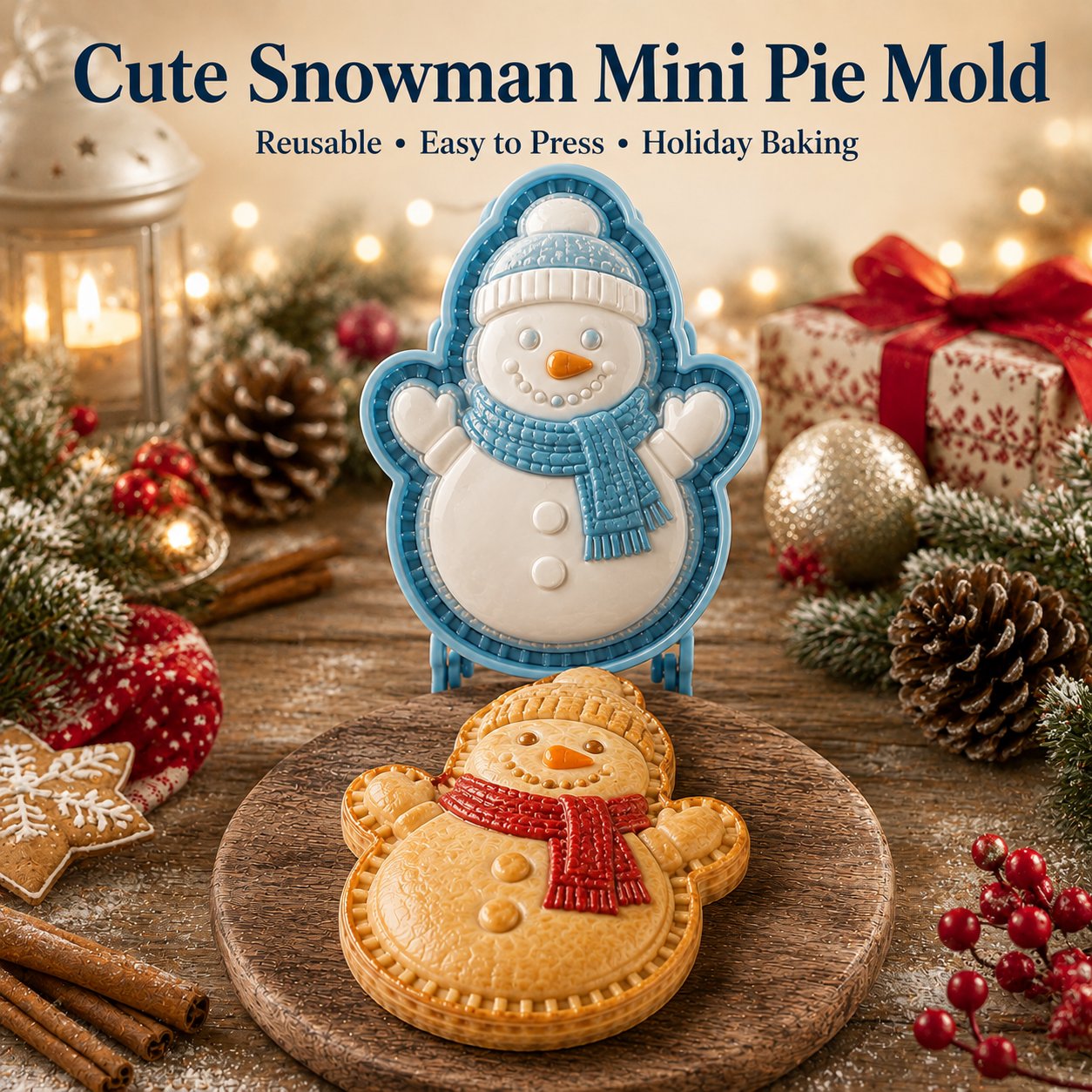 🔥😍 Last Day 49% OFF – 🎄 9-Design Christmas Mini Pie Mold Collection | Reusable Embossed Molds for Shaping Detailed Santa, Snowman, Reindeer, Tree & Holiday Pies 🥧✨