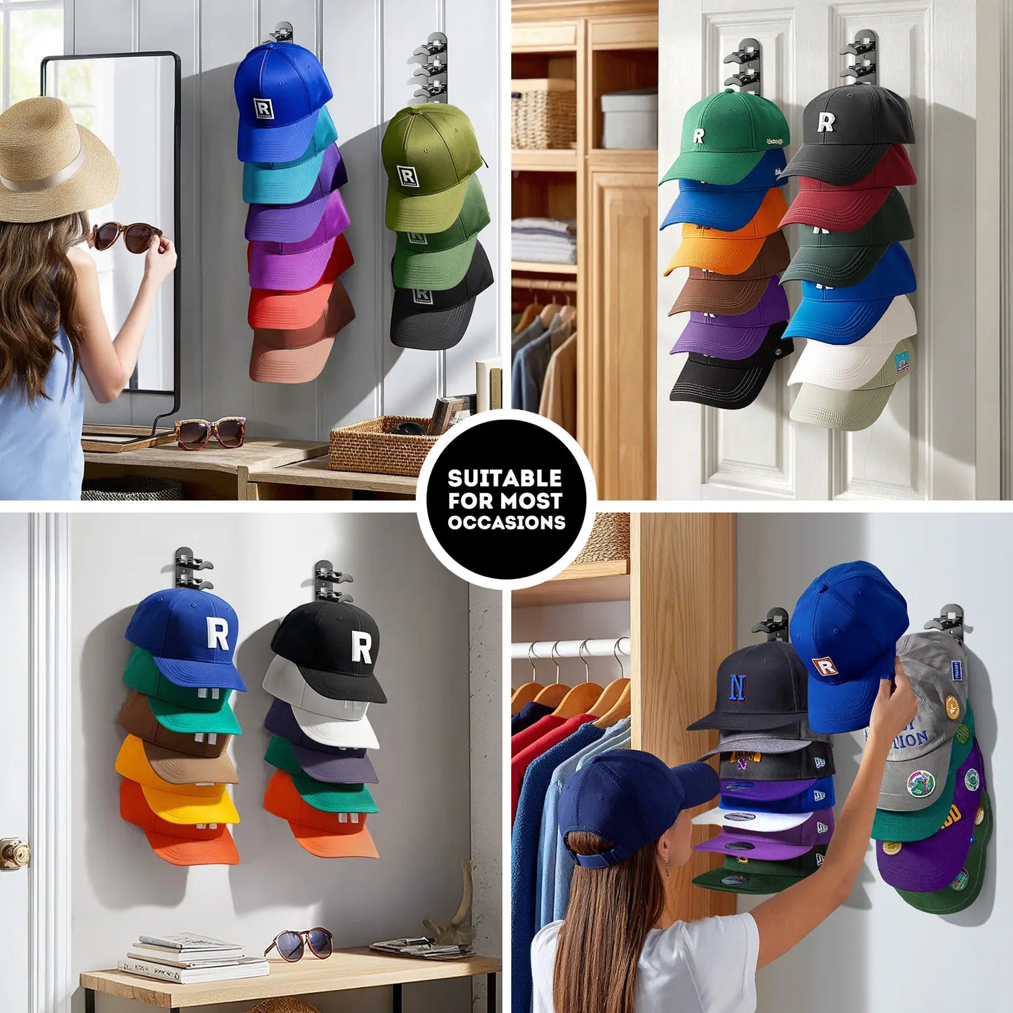 CapMate Wall-Mounted Hat Organizer