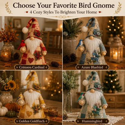 🔥 LAST DAY 49% OFF – 🐦 Patchwork Bird Gnome Light Collection