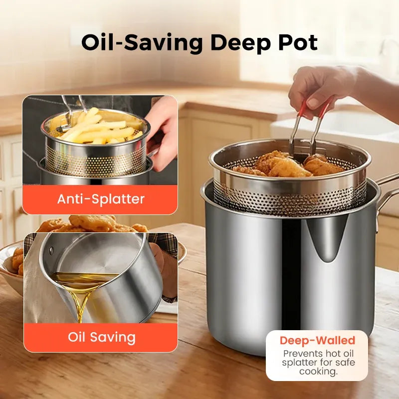 🎁304 Stainless Steel Multifuntional Fryer