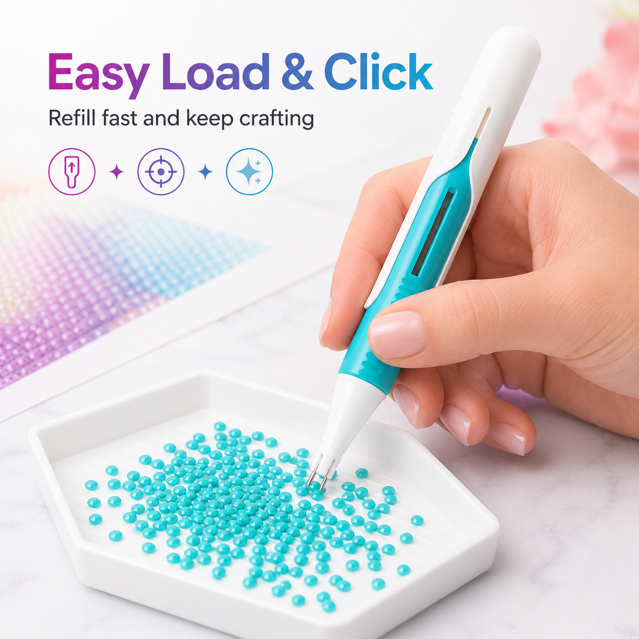 🔥Last Day 50% OFF - 💎 Automatic Diamond Painting Bead dispenser
