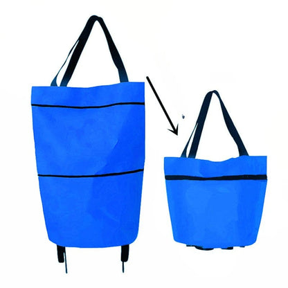🛢️ 2-in-1 Foldable Shopping Cart