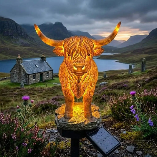 🔥Last Day 49% OFF Highland Cow Solar Garden Light