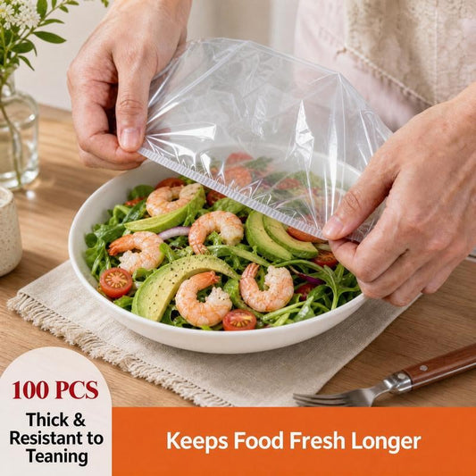 🔥LAST DAY SALE 49% OFF-100Pcs Medium Reusable Elastic Plastic Bowl Covers - Kitchen Bread Proofing,